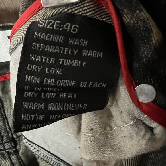 Encrypted Distressed Men Jeans Size 46 - Picture 5 of 6